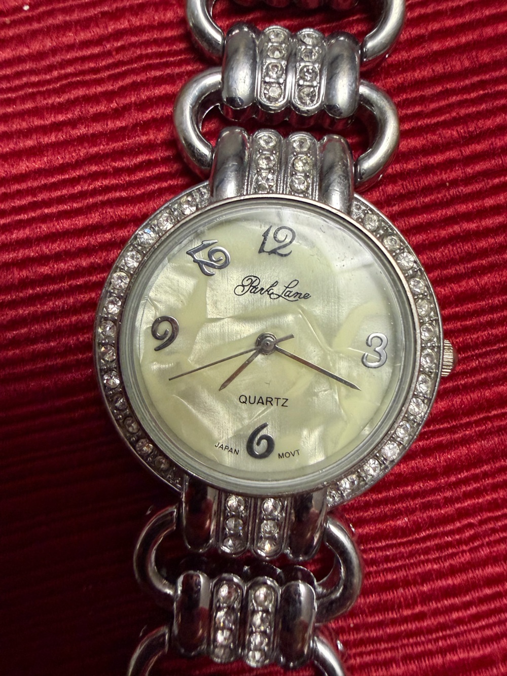 Park Lane Silver Crystal Bracelet Watch New Retired